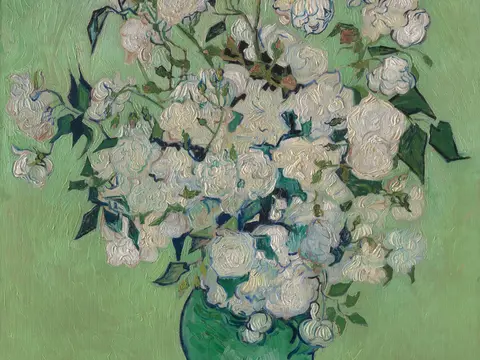 White Roses on Green jigsaw puzzle